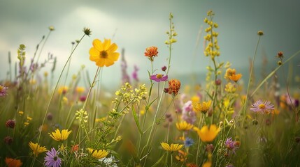 Meadow of wildflowers in bloom