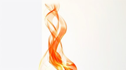 Fototapeta premium Showcase a tall, slender flame, selective focus, realistic, Double exposure, against a pure white background to highlight its delicate shapes and curves