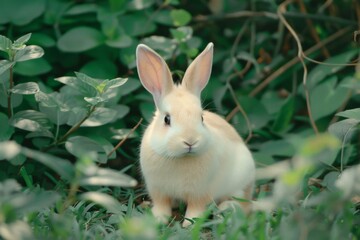 Fototapeta premium Cute adorable rabbit pet close up