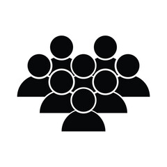 group of people icon symbol 8 men