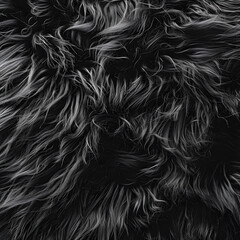 Fluffy background from natural animal fur, copy space top view, seamless texture. monochromatic aesthetic images.
