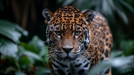 Obraz premium Leopard Mouth With Black Background created by ai