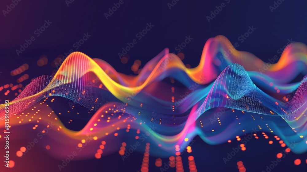 Poster abstract background of dynamic graphs and charts, representing the dynamic nature of data analysis a