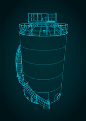 Petroleum product tank illustration