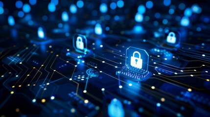 Fototapeta premium background digital security network