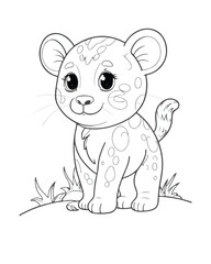 Animal Coloring Book Page  For Kids