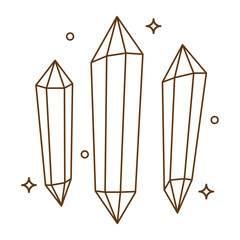Aesthetic Line Art Crystal Decorations