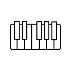 piano icon with white background vector stock illustration