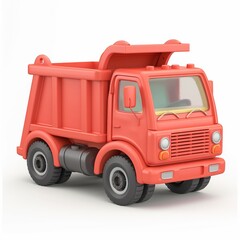 Naklejka premium Cute Garbage Truck Cartoon Clay Illustration, 3D Icon, Isolated on white background
