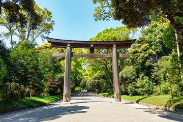 Gateway to Yoyogi Park in Tokyo, Japan