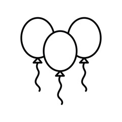 balloons icon with white background vector stock illustration