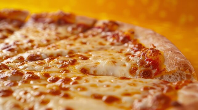 pizza with melted cheese for national pizza party day background concept with copy space 