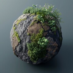 earth and plant illustration in generative ai