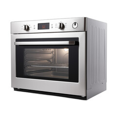Fototapeta premium A sleek and stylish stainless steel builtin oven with a digital display and control panel