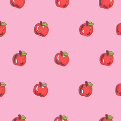 apple pattern background illustration painting