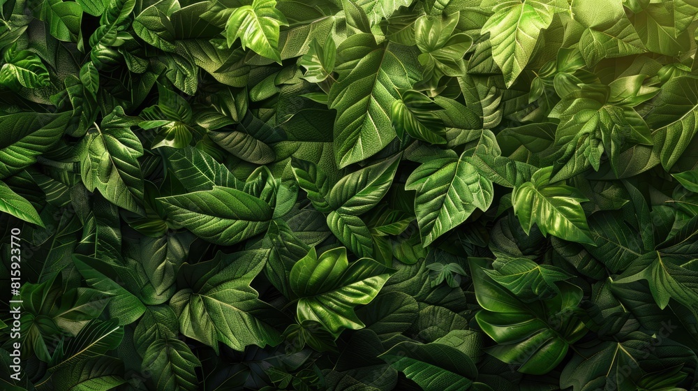 Canvas Prints designing ecological concepts set against a backdrop of vibrant green leaf textures