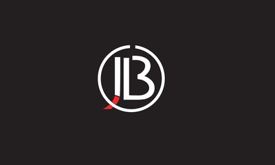 JB, BJ , J , B , Abstract Letters Logo Monogram	