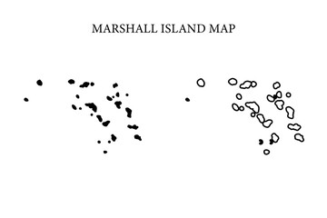 Obraz premium Marshall Island region map