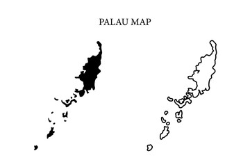 Obraz premium Palau region map
