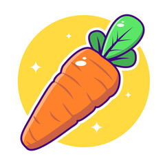 vector cute carrot cartoon vector icon illustration technology transportation icon isolated