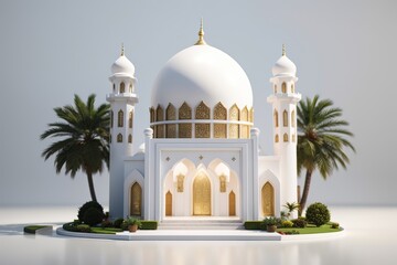 Naklejka premium 3d rendering of mosque