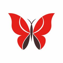 Modern and minimalist Butterfly logo icon vector illustration with a white background 