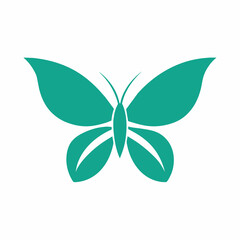 Modern and minimalist Butterfly logo icon vector illustration with a white background 
