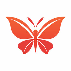 Modern and minimalist Butterfly logo icon vector illustration with a white background 