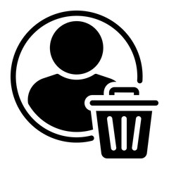 trash glyph icon