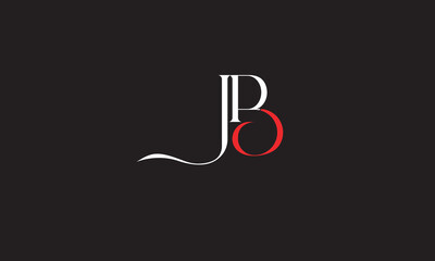 JB, BJ , J , B , Abstract Letters Logo Monogram	