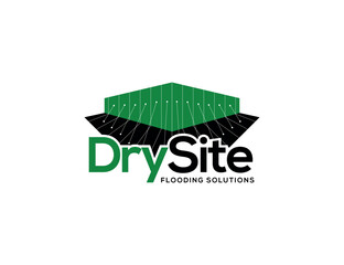Dry site flooding solution logo design template