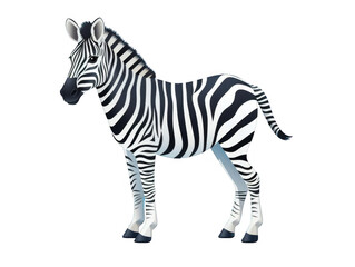 Fototapeta premium A zebra is a African equidae with distinctive black and white stripes.
