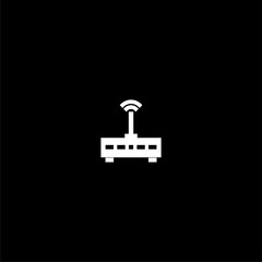 Router icon isolated on dark background