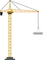 crane on a white