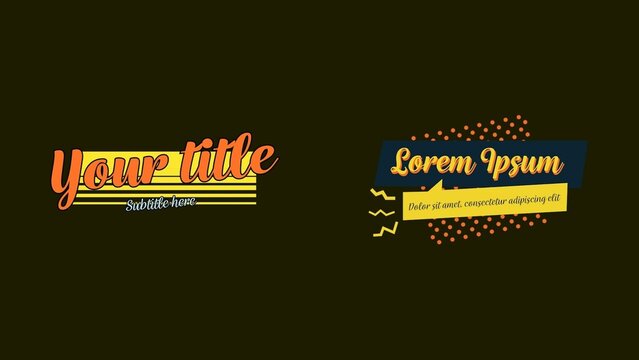 Pop Art Retro Lower Thirds Bundle