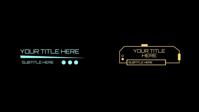 Futuristic Video Game Lower Thirds Bundle