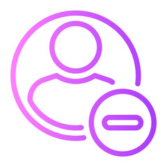 delete gradient icon