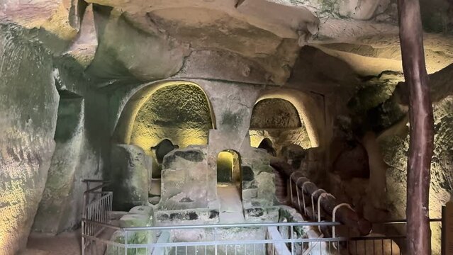 Beit Guvrin National Park, Israel - 4 May 2024  &ndash; The Oil Press Cave 