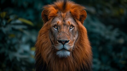 Obraz premium lion fighing over Massai marah jungle in south africa 4K Wallpaper created by ai