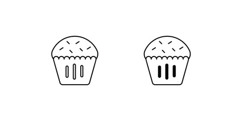 muffin icon with white background vector stock illustration