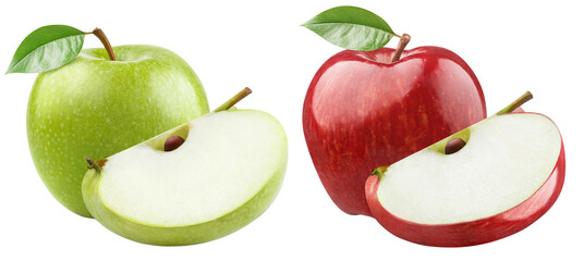 Delicious apples, cut out