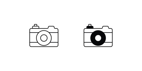camera icon with white background vector stock illustration