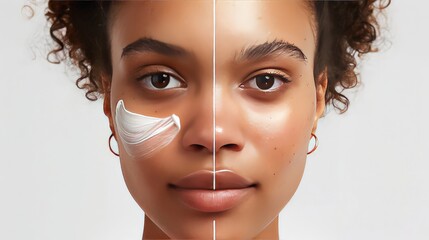 Woman demonstrating the result of good skincare with her smooth and radiant complexion