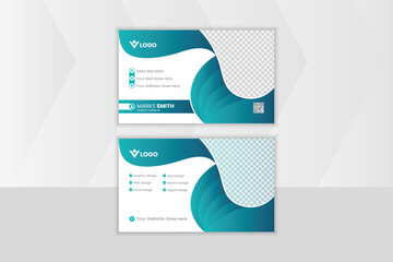 Modern and Minimalist Business Card Template Perfect for Professional Business. Customize Your Contact Information and Logo for Unique and Eye-catching Business Branding.