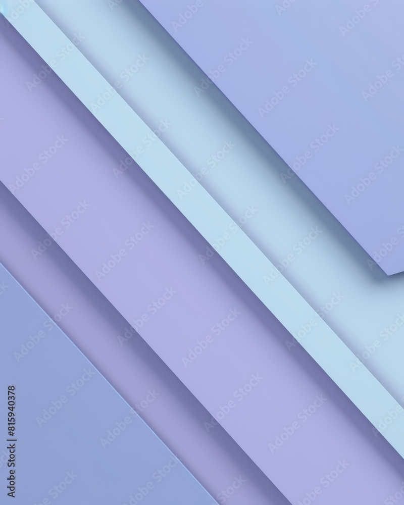 Canvas Prints Abstract pastel layers of stripes in blue and purple, creating a geometric design with a smooth, modern aesthetic.