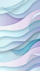 Abstract pastel waves in blue and purple levander colour, creating a fluid, elegant design with smooth gradients.