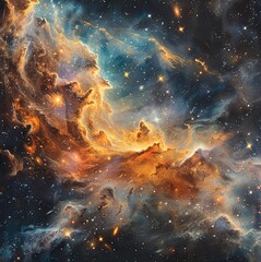 Celestial Symphony: Crafting a Cosmic Masterpiece with Interstellar Beauty and Celestial Wonders