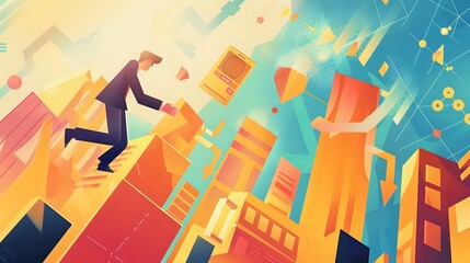 Fototapeta premium Illustrating the Banker's Commitment to Financial Stability and Client Relationships
