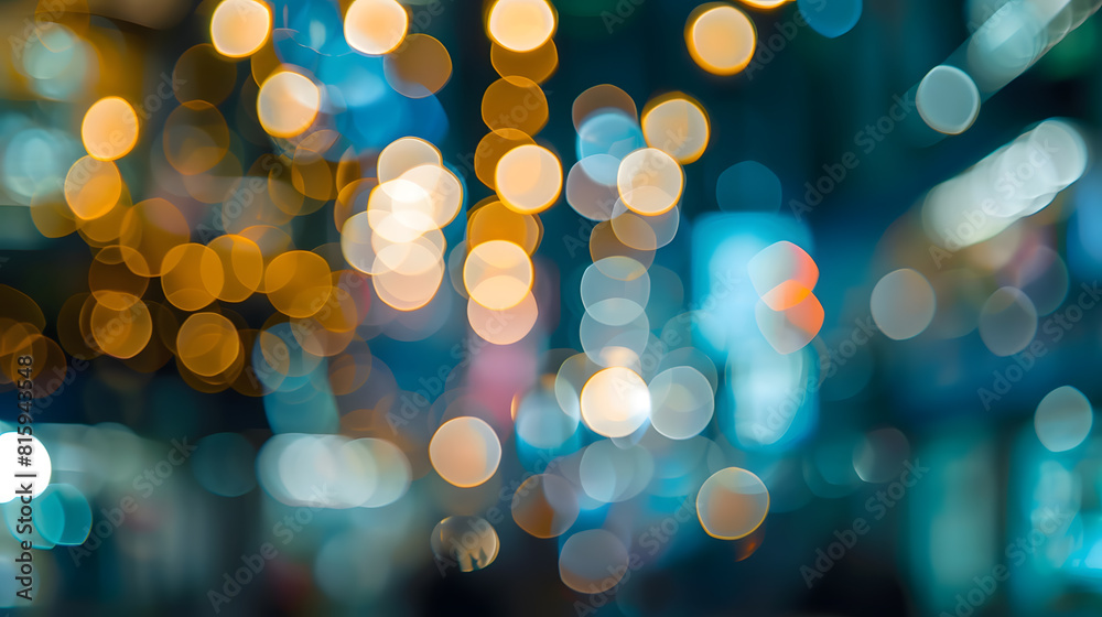 Poster out of focus bokeh blurry background of shopping mall : generative ai