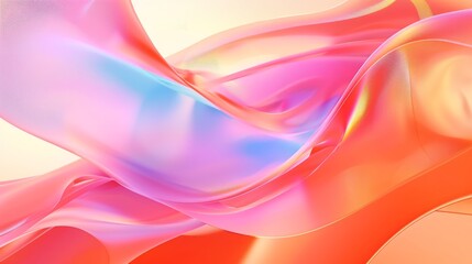 Fototapeta premium An abstract pink, orange, blue, and orange abstract background.